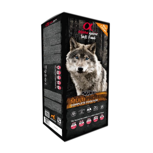 ALPHA SPIRIT Multiprotein pełnoporcjowa karma sucha miękka Tacka 200g