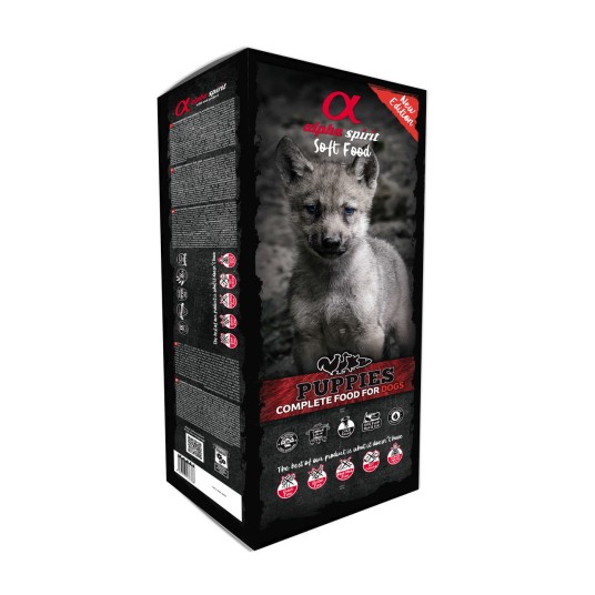 ALPHA SPIRIT Puppies pełnoporcjowa karma sucha miękka Tacka 200g