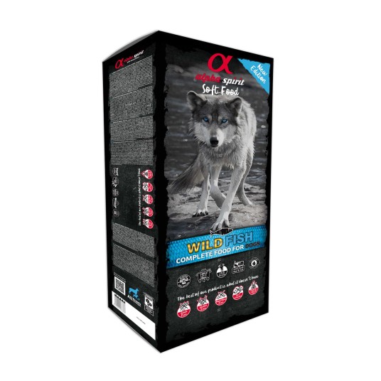 ALPHA SPIRIT Wild Fish pełnoporcjowa karma sucha miękka Tacka 200g