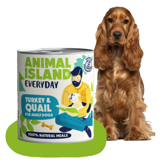 Animal Island EVERYDAY Mokra karma dla psa z Indykiem i Przepiórką 800g