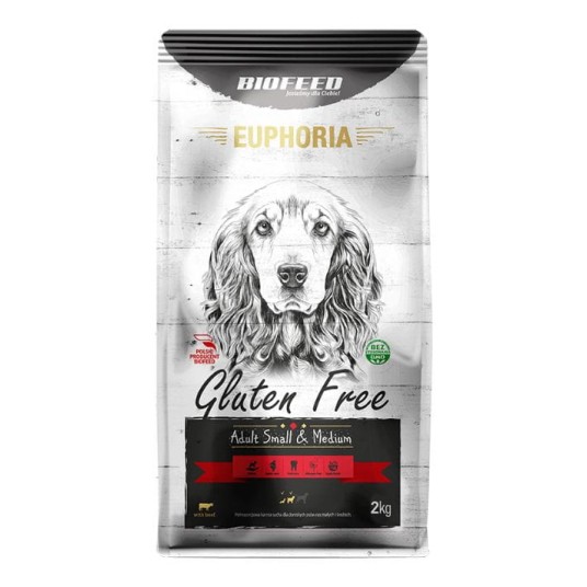 BIOFEED EUPHORIA Karma dla psów małych i średnich ras z Wołowiną 2kg