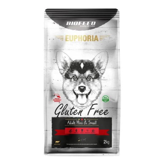 BIOFEED EUPHORIA Karma dla psów mini i małych ras z Wołowiną 2kg