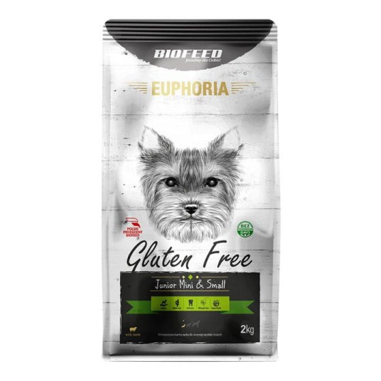 BIOFEED EUPHORIA Karma dla szczeniąt mini i małych ras z Jagnięciną 2kg