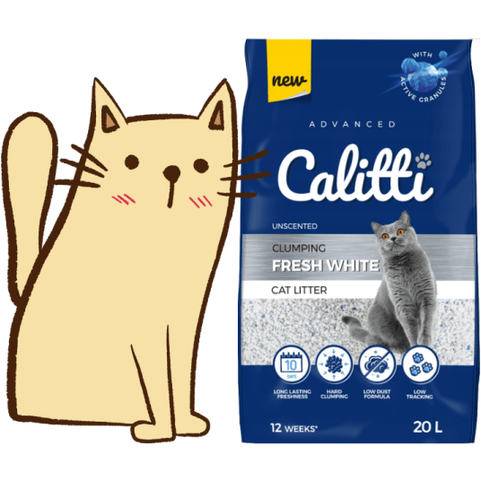 Calitti® Fresh White Żwirek bentonitowy dla kota do kuwety 20l