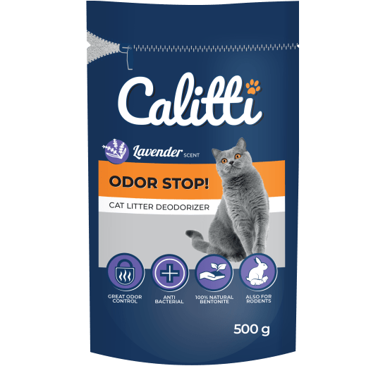 Calitti® LAVENDER™ ODOR STOP! Neutralizator zapachów do żwirków dla kota 500g
