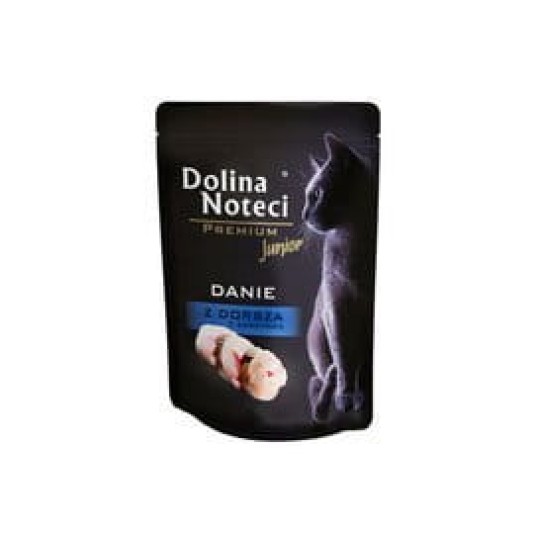 DOLINA NOTECI Junior Karma mokra dla kota Danie z Dorsza 85g