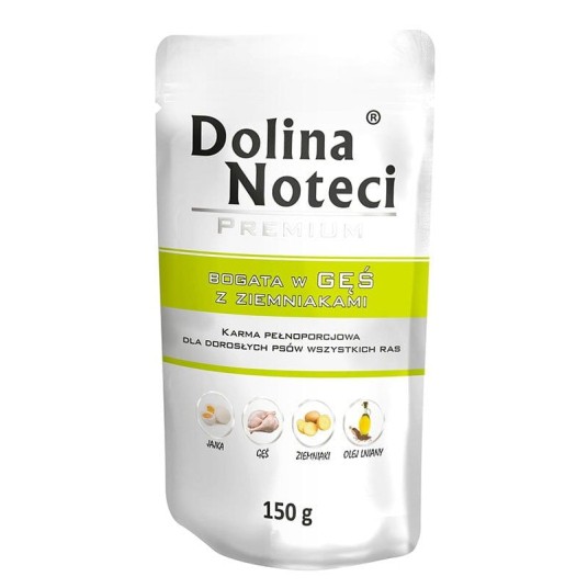 DOLINA NOTECI PREMIUM Karma mokra dla psa Bogata w Gęś z Ziemniakami 150g