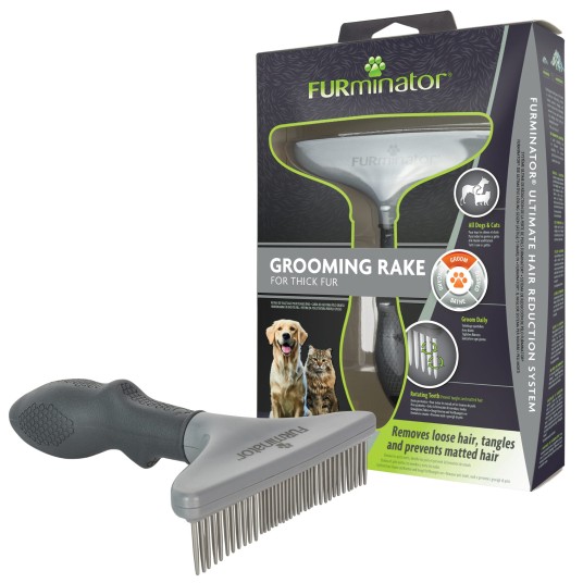 FURminator Szeroki grzebień z obracającymi się igłami do czesania psa