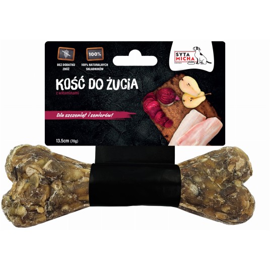 Kość do żucia dla szczeniąt i seniorów 13,5cm SYTA MICHA
