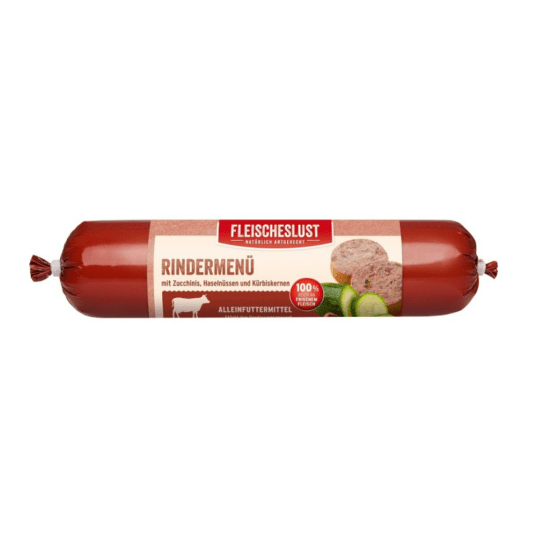 MEATLOVE BEEF MENU Baton mięsny z Wołowina, cukinią, orzechami laskowymi i pestkami dyni dla psa 40