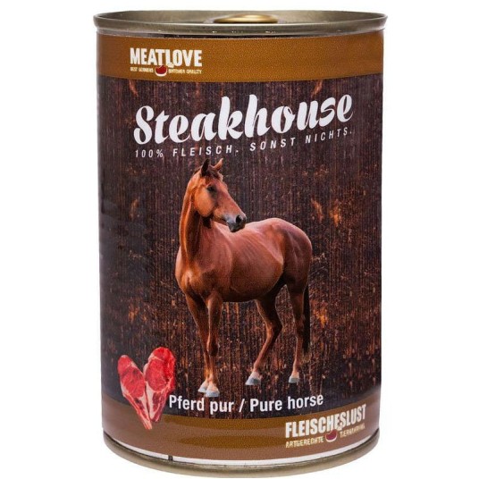MEATLOVE Karma mokra STEAKHOUSE z koniną dla psa HORSE 400g