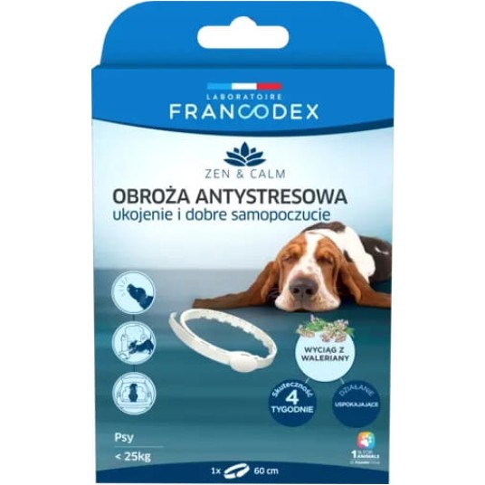 OBROŻA ANTYSTRESOWA DLA PSÓW < 25 KG 60 cm Laboratoire Francodex