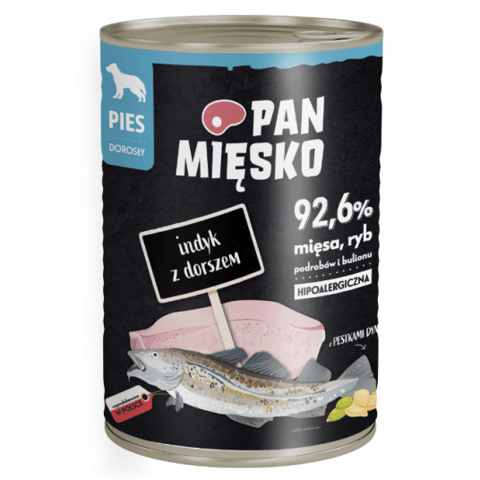 Pan Mięsko karma mokra dla psa Indyk z Dorszem 400g