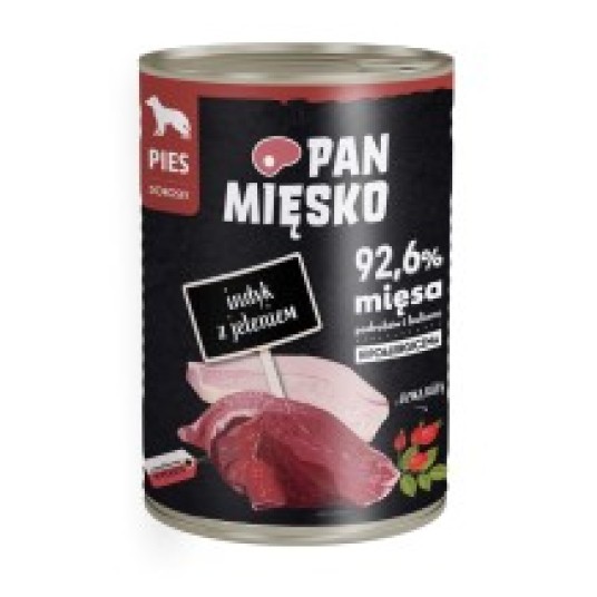 Pan Mięsko karma mokra dla psa Indyk z Jeleniem 400g