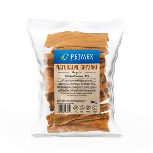 PETMEX Skóra końska gryzak naturalny dla psa 15cm 200g