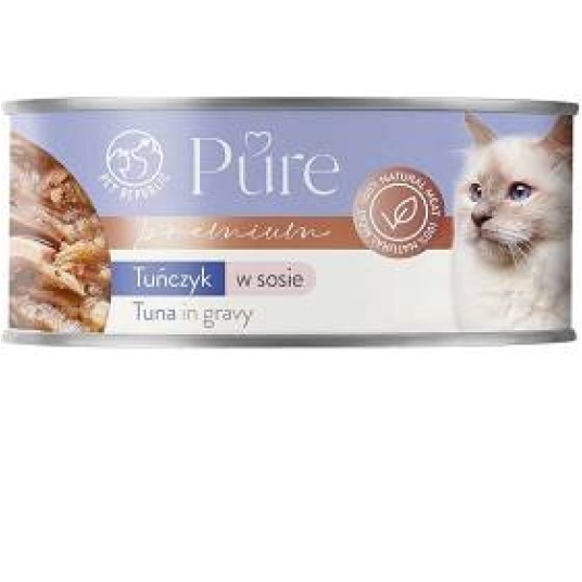 PetRepublic PURE puszka dla kota 80g. TUŃCZYK PET REPUBLIC