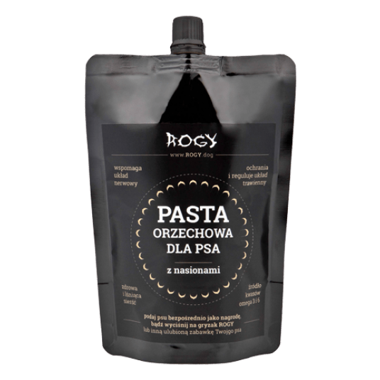 ROGY Pasta orzechowa dla psa z siemieniem lnianym