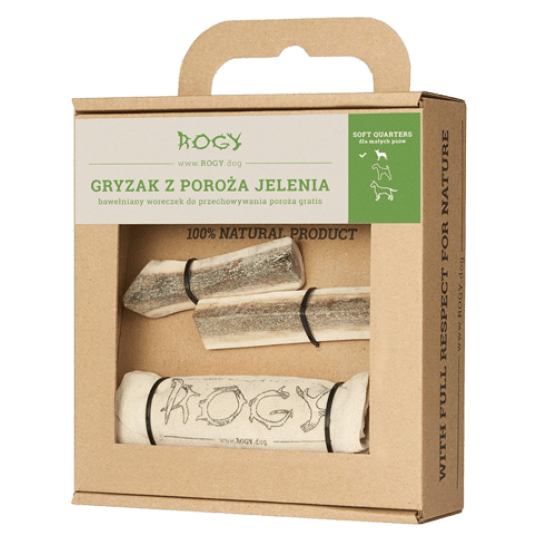 ROGY Twardy gryzak poroże jelenia dla małego psa S
