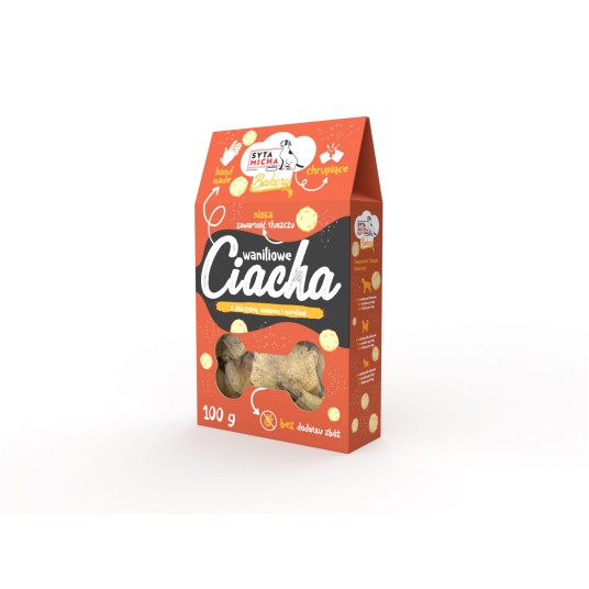 SYTA MICHA Bakery Waniliowe ciacha z dziczyzną, kokosem i morelami 100g