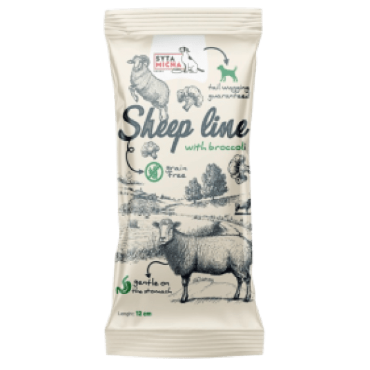 SYTA MICHA Sheep Line kość do żucia Owca z brokułem 12cm