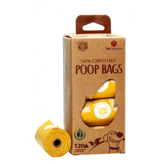 TOBY'S CHOICE Kompostowalne woreczki EKO Worki na odchody 120szt POOP BAGS