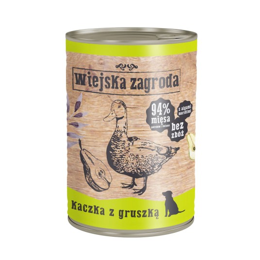 WIEJSKA ZAGRODA Karma mokra KACZKA Z GRUSZKĄ 400g