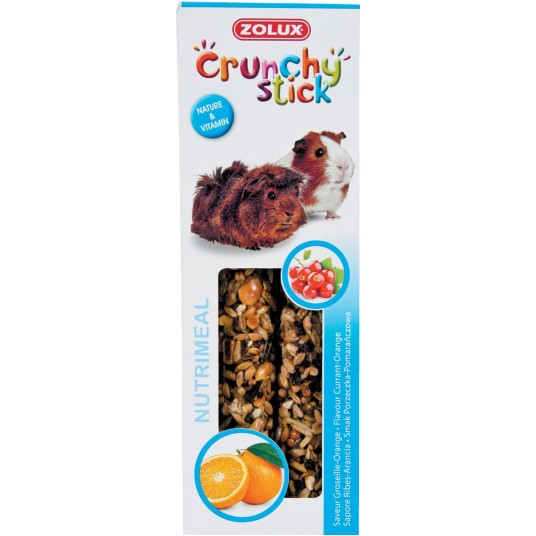 ZOLUX Crunchy Stick kolba Porzeczka i Pomarańcza przysmak dla świnki morskiej kawia domowa 115g