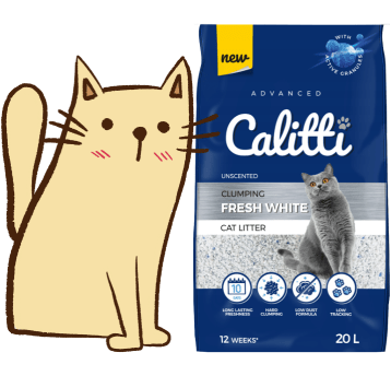 Calitti® Fresh White Żwirek bentonitowy dla kota do kuwety 20l