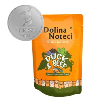 DOLINA NOTECI SUPERFOOD Karma mokra dla kota Bogata w Kaczkę z Wołowiną 85g