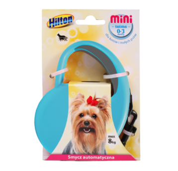 Hilton Mini Type Smycz automatyczna dla psa (do 8kg) taśma 3m