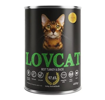 LOVCAT Best TURKEY & DUCK Karma mokra dla kota Bogata w Indyka z Kaczką 400g