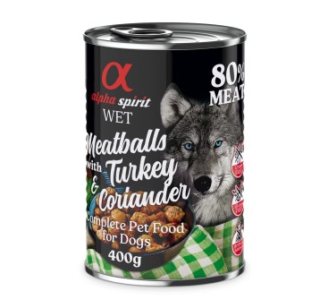 Meatballs with wild turkey & coriander (dorosły) 400g ALPHA SPIRIT