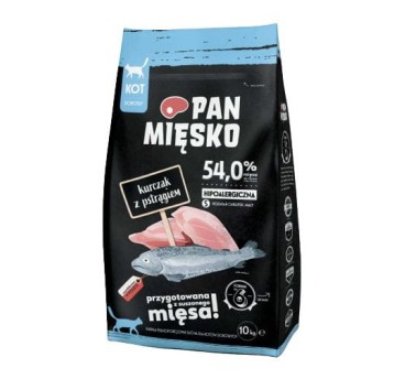 Pan Mięsko Karma sucha dla kota Kurczak z Pstrągiem 10kg