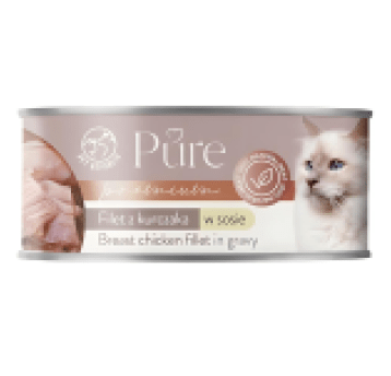 PetRepublic PURE Puszka karma mokra dla kota Kurczak 80g