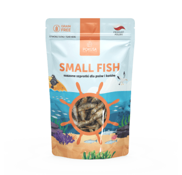POKUSA SMALL FISH Suszone szprotki smaczki dla psów i kotów 40g