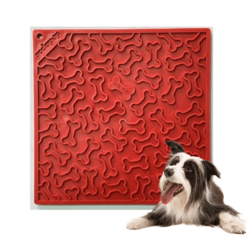SodaPup - Emat Bones Red Large - Mata spowalniająca jedzenie psa