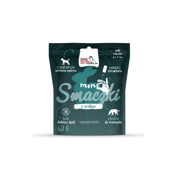 SYTA MICHA Smaczki treningowe MINI dla małego psa - KRÓLIK 60g
