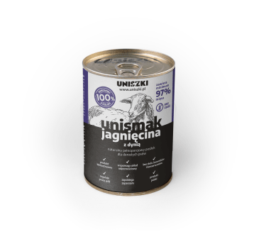 UNISZKI UNIsmak Jagnięcina z dynią karma mokra dla psa 410g